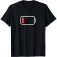 thumbnail image 1 of Low Battery Funny Costume Party T-ShirtMen and women, Black T-shirt, size: Extra large S-4XL, 1 of 4