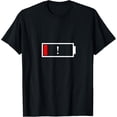 thumbnail image 1 of Low Battery T-ShirtMen and women, Black T-shirt, size: Extra large S-4XL, 1 of 4