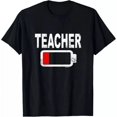 thumbnail image 1 of Low Battery Teacher T-Shirts Shirt Unisex S-5XL Hot Trending Shirt, Vintage Birthday Gift, 1 of 2