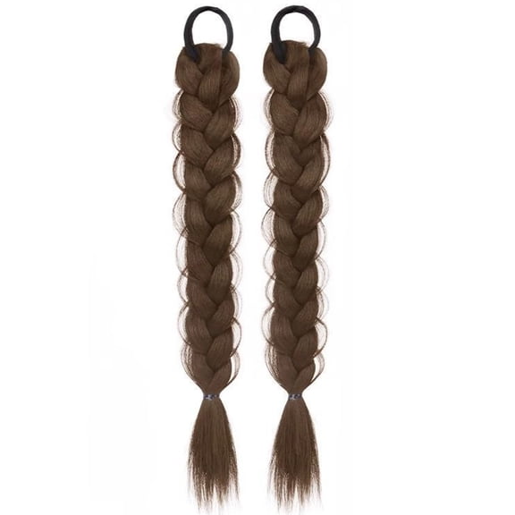 Low Braid Ponytail Extension Hairtie Easy To Wear For Quick Hairstyle Change Women Girl Cosplay Party Hairpiece 1Pair