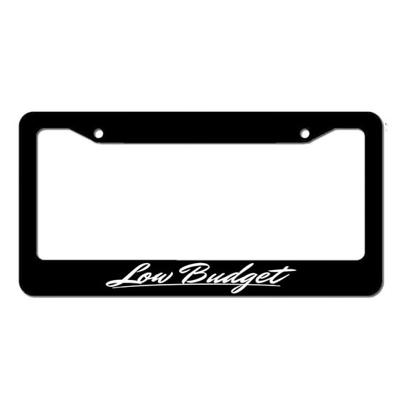 Low Budget Drag Drift Dirfting Racing Funny JDM License Plate Frame Model R5Y2