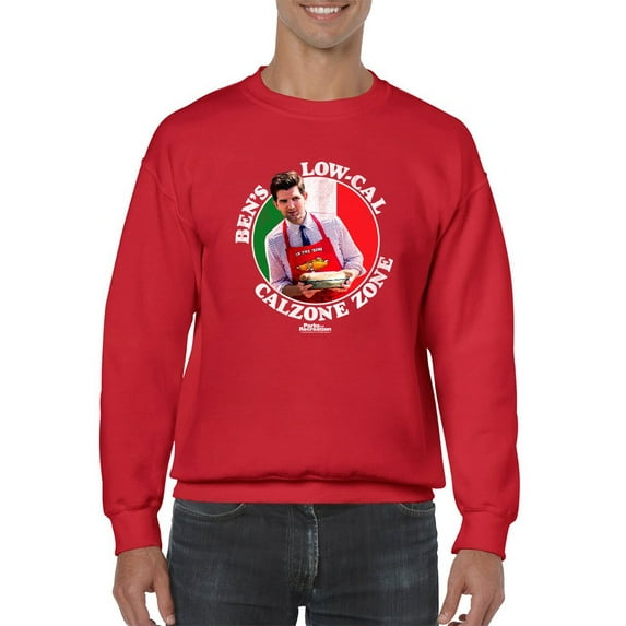 Low-Cal Calzone Zone Sweatshirt Men Parks And Recreation, Male 4X-Large