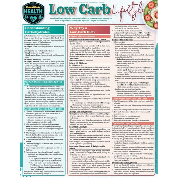 Low Carb Lifestyle: A Quickstudy Laminated Reference, (Paperback)