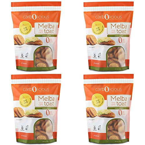 Carbolicious Melba Toast, Keto Friendly, Low-Carb, 4 Pack, 4 oz Each