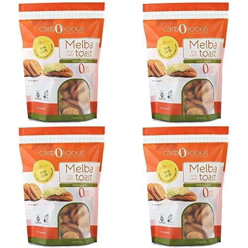 Carbolicious Melba Toast, Keto Friendly, Low-Carb, 4 Pack, 4 oz Each
