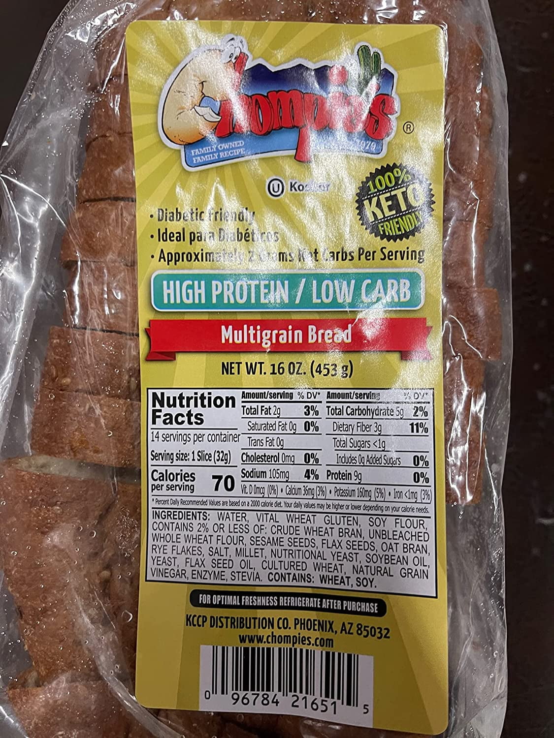 Low Carb Multigrain Bread 2 Loaves
