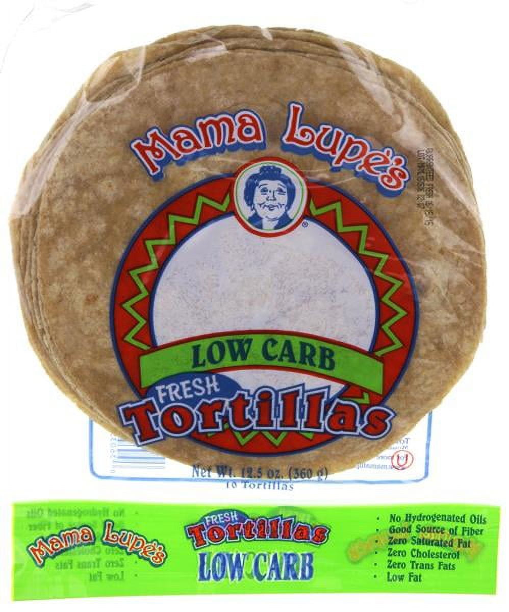 Low Carb Tortillas, Mama Lupe, 3g Net Carbs, Keto-Friendly, 12.5 oz., 10 Tortillas, 7-Inch