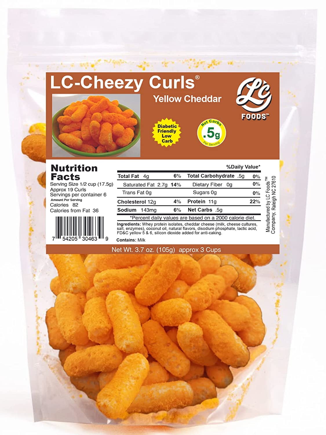 Low Carb and Keto Cheezy Curls .5 Net Carbs