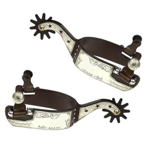 Low Carbon Steel Western Horse Spur with Rowel Design for Men's Roping Competition and Riding Gear
