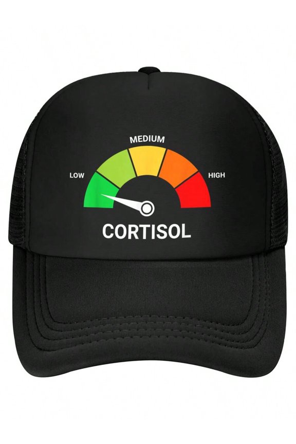 Low Cortisol Levels V Meme Funny MEN WOMEN Baseball Cap