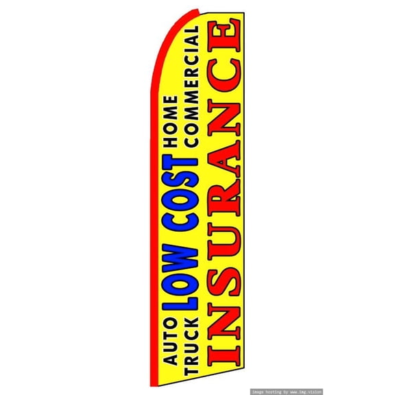Low Cost Insurance Swooper flag Without Pole Advertisement /Business Flags | Feather Flag |