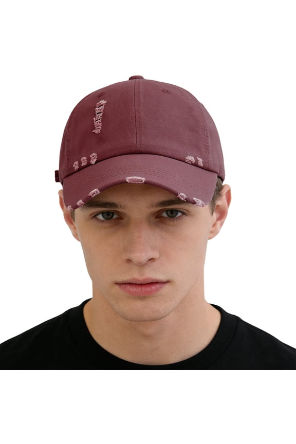 Low Crown Baseball Cap AURORADY A Soft Top for Spring and Autumn That Shows Off with A Small Baseball Cap for Sun A Versatile Student's Sun Cap, Wine One Size Visors
