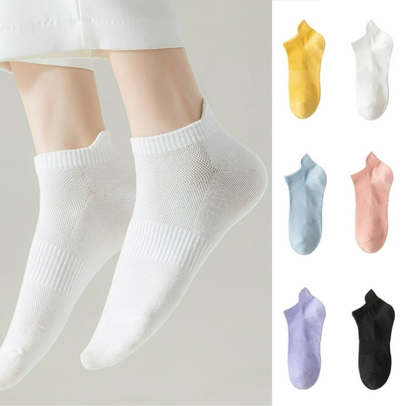 Low Cut No Show Ankle Socks for Women Thin Cotton Athletic Running Socks with Heel Grip