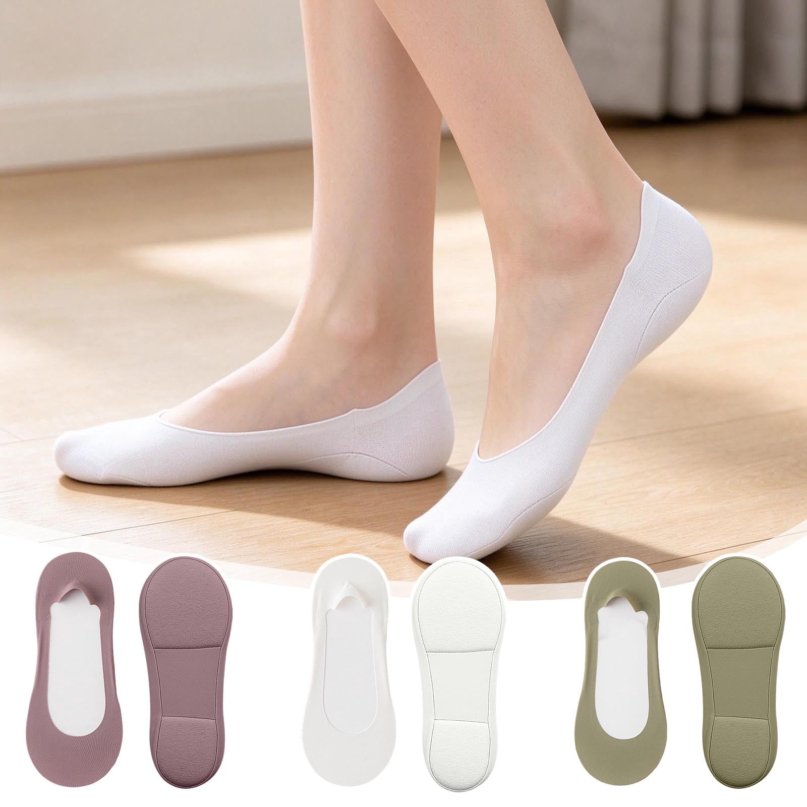 Low Cut No Show Liner Socks, Non Silicone Heel Grip, Foam Padded Sole ...