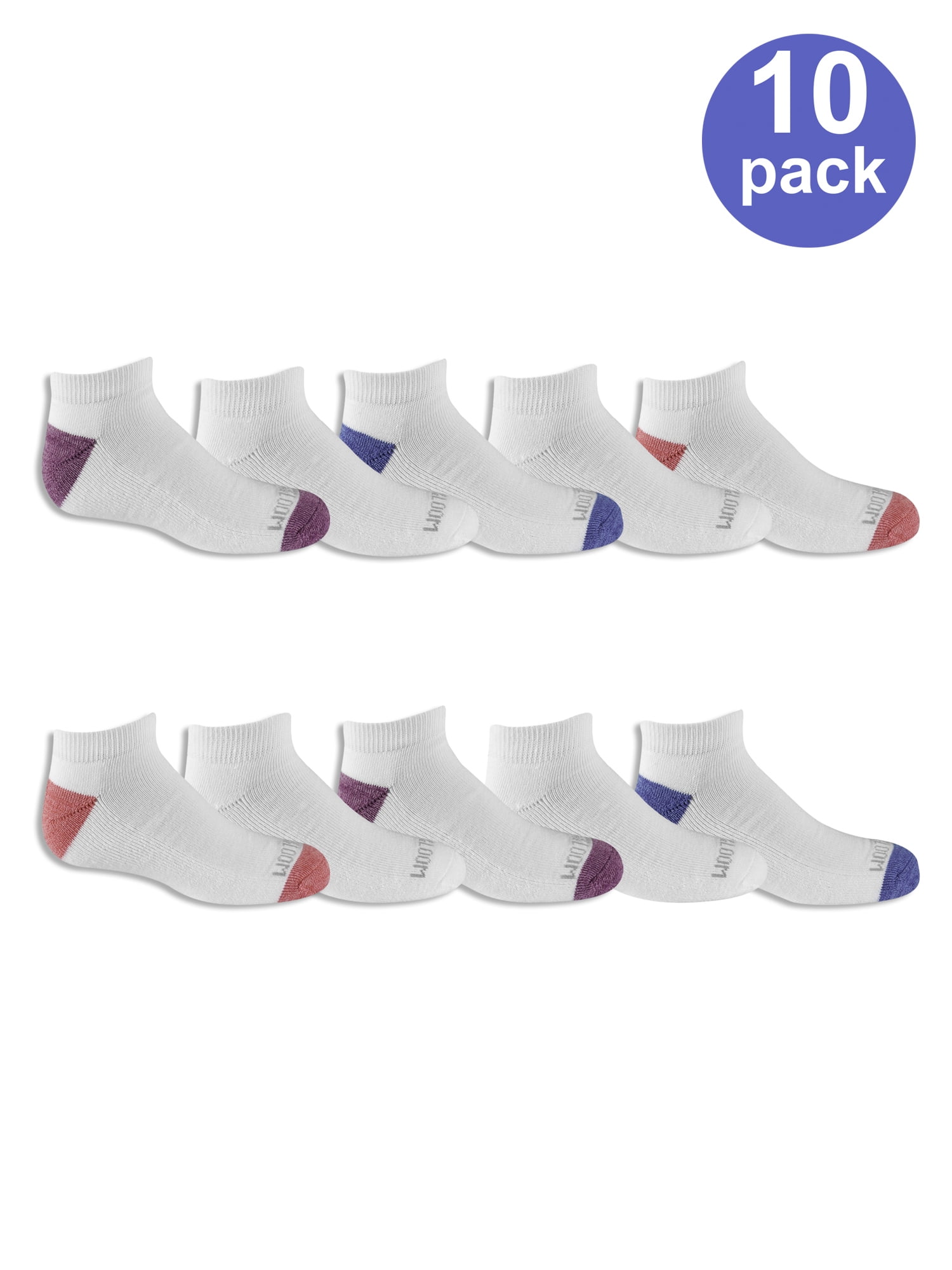 Fruit of the Loom Girls Extra Athletic Lightweight Performance Low Cut ...