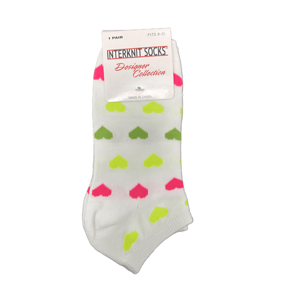 Low Cut Socks, Size 9–11, Soft, Durable, Everyday Comfort, Fun Colorful, Designs, Snug Fit, Stylish, Cozy for Lounging, Outings or Mixing, Matching with Any Outfit, Pack of Socks, White