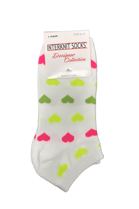 Low Cut Socks, Size 9–11, Soft, Durable, Everyday Comfort, Fun Colorful, Designs, Snug Fit, Stylish, Cozy for Lounging, Outings or Mixing, Matching with Any Outfit, Pack of Socks, White