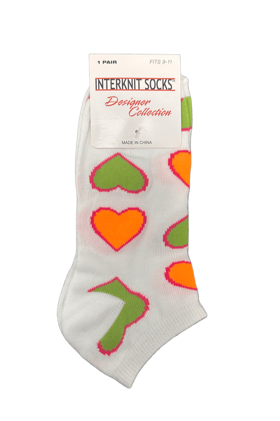 Low Cut Socks, Size 9–11, Soft, Durable, Everyday Comfort, Fun Colorful, Designs, Snug Fit, Stylish, Cozy for Lounging, Outings or Mixing, Matching with Any Outfit, Pack of Socks, White
