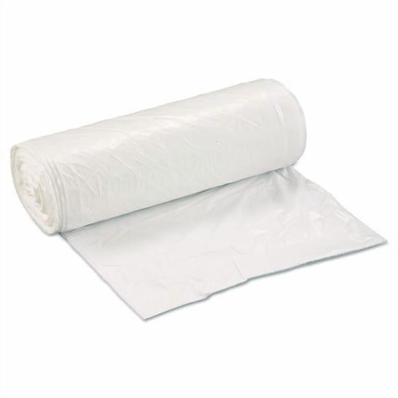 Low-Density Commercial Can Liners, 30 gal, 0.8 mil, 30" x 36", White, Interleaved Roll, 25 Bags/Roll | Bundle of 2