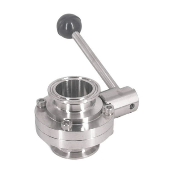 Low Duty 19/25/32/38/45/51mm Pipe OD X 1.5" 2" Tri Clamp Sanitary Butterfly Valve SUS 304 Stainless Steel Homebrew ,Offering Precision and Performance