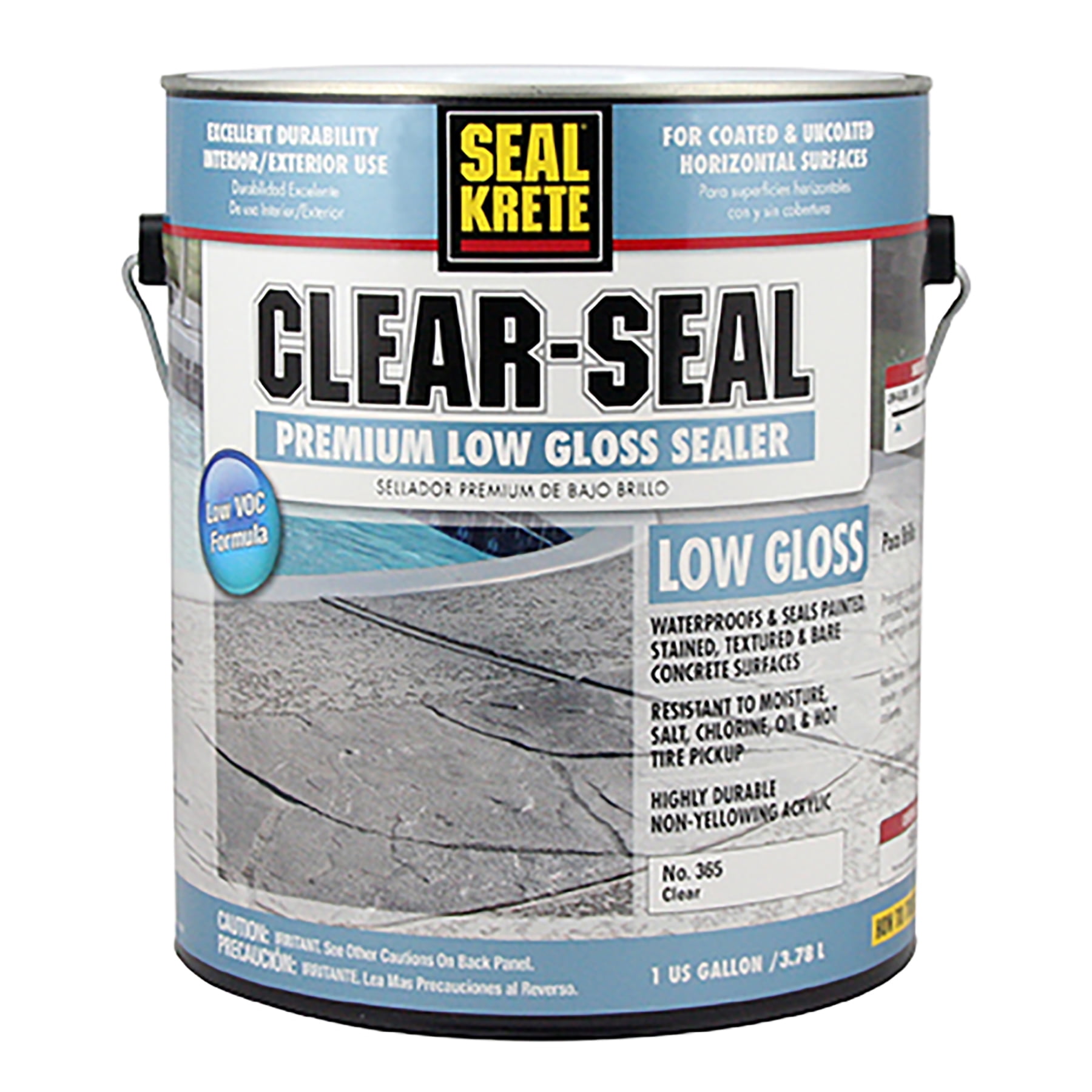 Low Gloss Clear, Seal-Krete Clear-Seal Concrete Protective Sealer, 1 Gal