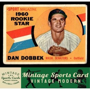 Low Grade 1960 Topps Dan Dobbek Washington Senators Baseball Card #123 RS