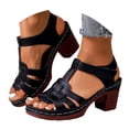 thumbnail image 1 of Low Heel Sandals for Women with Arch Support - ​Dressy Wedge Platform ​Summer Casual Footwear ​Breathable Adjustable Straps, 1 of 9