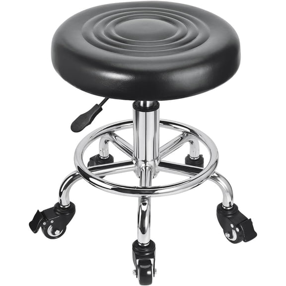 Low Height Rolling Stool Height Adjustable Low Roller Seat, Swivel Small Chair Mechanic Stool, Short Stools for Office Garage Shop (Style 1)
