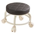 thumbnail image 1 of Low Height Round Rolling Stool With Wheels, Portable Rest Seat For Living Room Bedside Salon Pedicure Black, 1 of 4