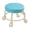thumbnail image 1 of Low Height Round Rolling Stool With Wheels, Portable Rest Seat For Living Room Bedside Salon Pedicure Blue, 1 of 4
