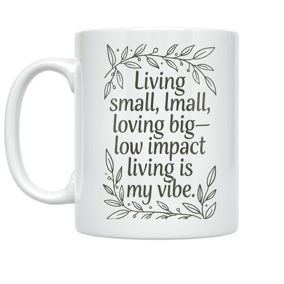 Low Impact Living Design - Eco-Conscious Homeowner - 11 oz Ceramic Coffee Mug