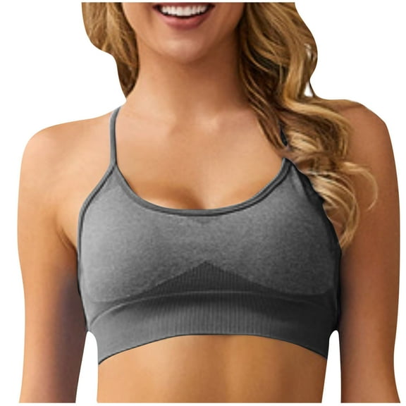 Low Impact Yoga Bras Full Coverage Comfort Support Bralettes Criss Cross Back Underwear Color Block Sport Bra Push Up Lift Bralette Comfy Breathable Tank Top Bra