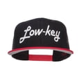 thumbnail image 1 of Low Key Embroidered Premium Mesh Snapback - Red Black OSFM, 1 of 5