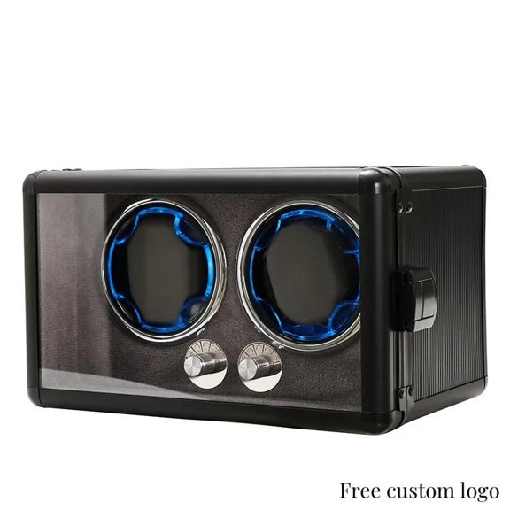 Low Key Luxury High-quality Aluminum Alloy Frame Watch Winders Watches Organizer Storage Case Box Personalized Customizable Logo