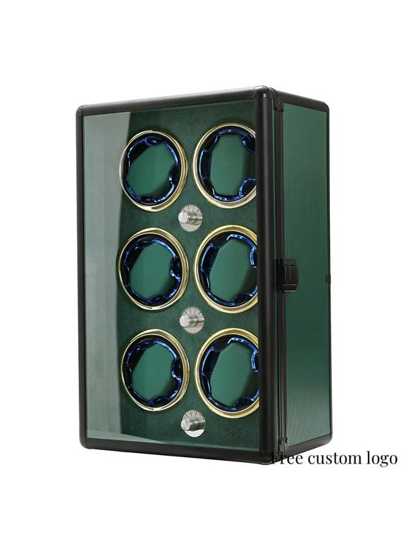 Low Key Luxury High-quality Aluminum Alloy Frame Watch Winders Watches Organizer Storage Case Box Personalized Customizable Logo