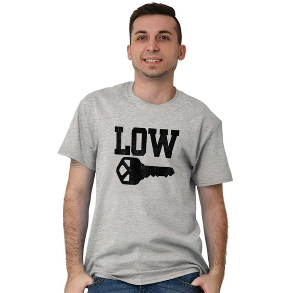 Low Key Nerd Sarcastic Pun Funny Geek Men's Graphic T Shirt Tees Brisco Brands S