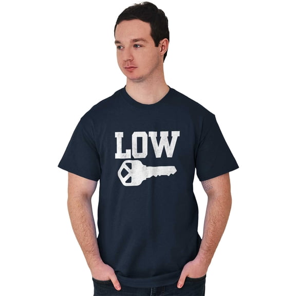 Low Key Nerd Sarcastic Pun Funny Geek Men's Graphic T Shirt Tees Brisco Brands S