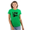 thumbnail image 1 of Low Key Nerd Sarcastic Pun Funny Geek Womens Slim Fit Graphic Tee Brisco Brands M, 1 of 5