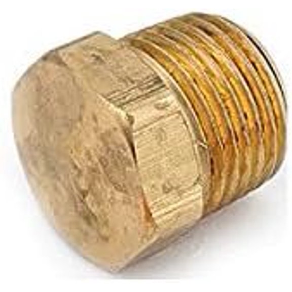 Anderson Metals Corp. Brass Hex Head Plug - Low Lead, Crown Vic Hole Plug