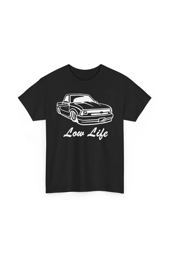 Low Life lowered Logo S10 Truck Unisex Heavy Cotton Tshirt