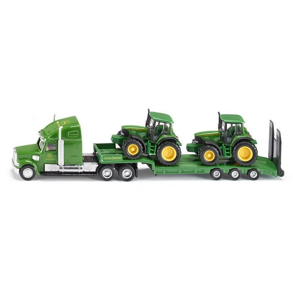 Low Loader With John Deeres - 1:87 Scale - Toy Vehicle
