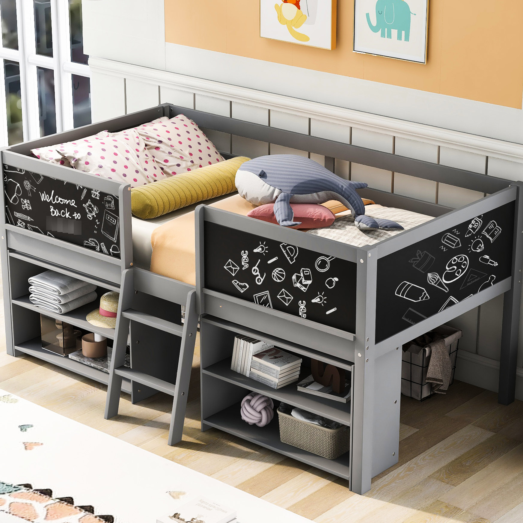 Low Loft - High - Quality Pine Wood - Bedroom - Simple Set - Up ...