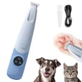 thumbnail image 1 of Low-Noise Dog Paw Trimmer with LED Light, Paw Trimmer for Dogs Wide Blade, 35dB Cordless Electric Pet Paw Grooming Clippers for Paws, Ears, Face, Rump, 1 of 10