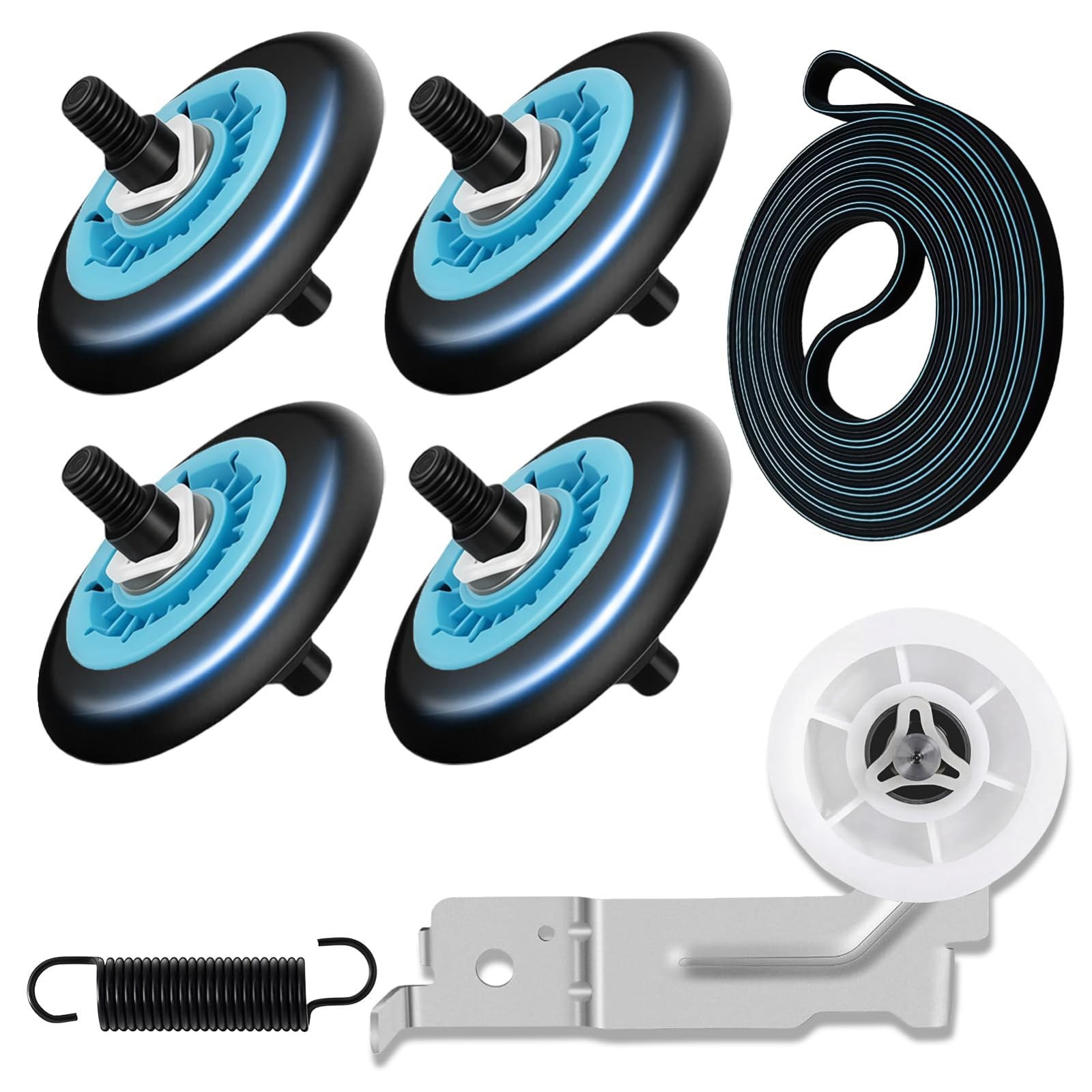 Low Noise Dryer Repair Set With Drum Wheel Casters Tension Spring Easy Installation