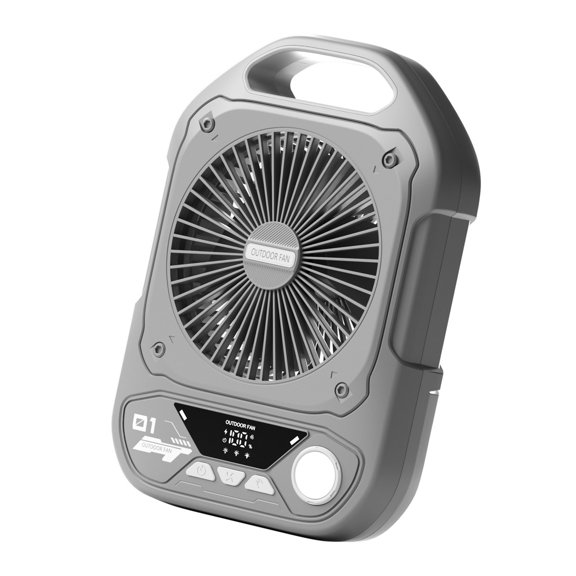 Low Noise Fan and Light with USB Rechargeable for Camping LED Light Office Desk Fan Home Appliance
