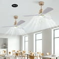 thumbnail image 1 of Low Noise Indoor Lighting Fixtures Remote Control 48" Led Ceiling Fan Light, 1 of 20