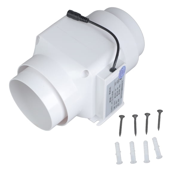 Low Noise Inline Exhaust Air Fan Suitable For Continuous Ventilation In Attics & Greenhouses Shoe Cabinets Heat Transfer