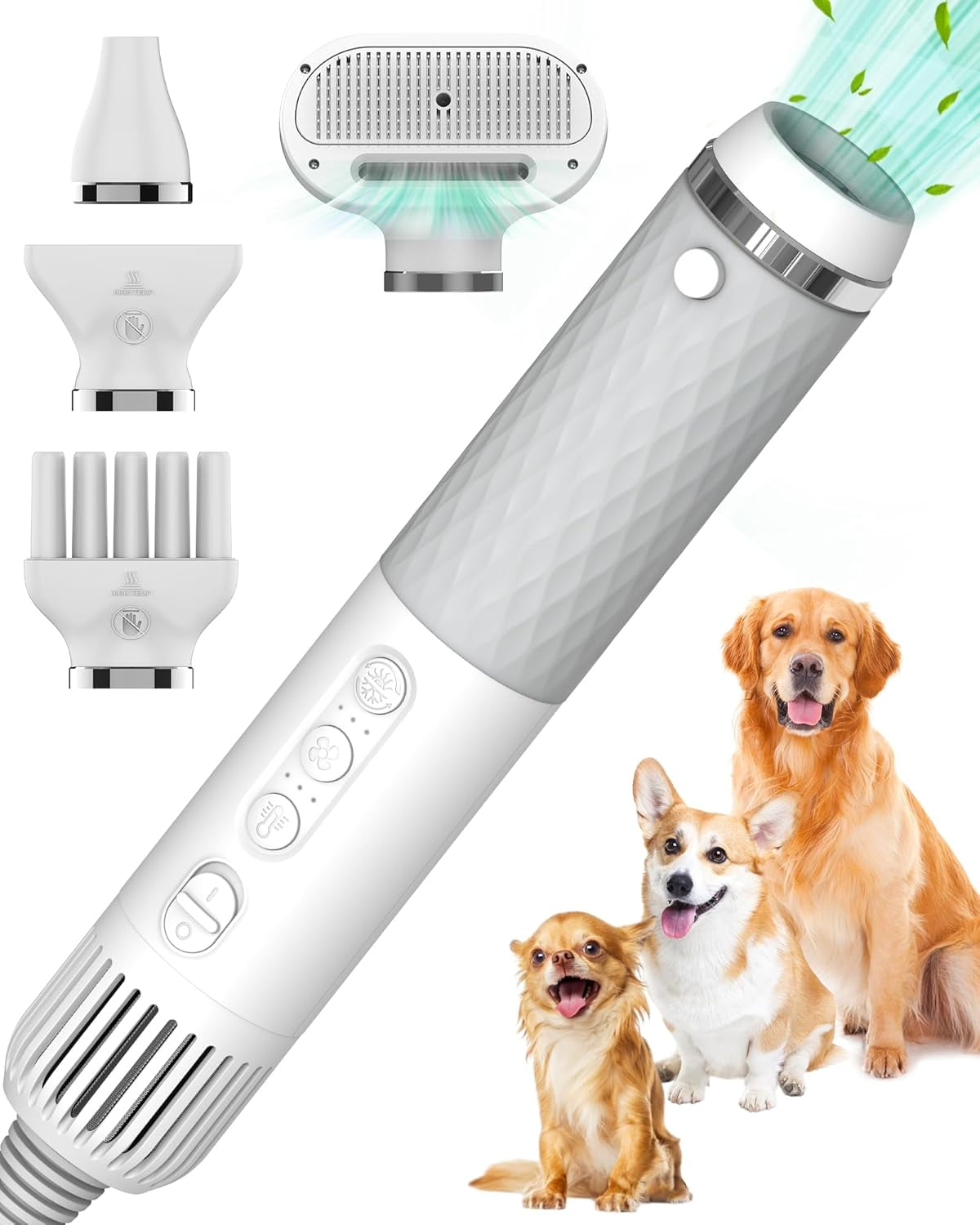 Image showcasing Low Noise Pet Grooming Blower - Handhold Portable High Velocity Hair ...