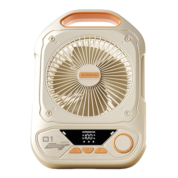Low Noise USB Charging Camping Fan with Soft LED Light Practical 10000mAh Battery Adjustable Speed Fan Home Appliance