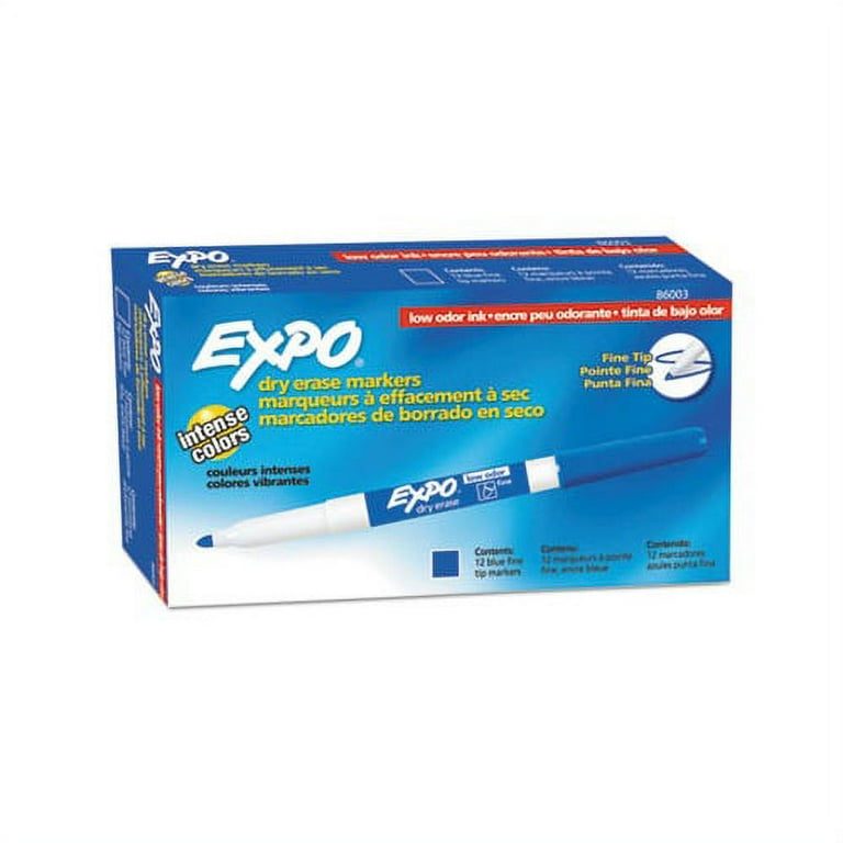 Low-Odor Dry-Erase Marker, Fine Bullet Tip, Blue, Dozen Low-Odor Dry-Erase Marker, Fine Bullet Tip, Blue, Dozen